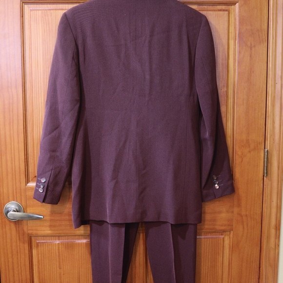 VESTIMENTA SPA Vintage Brown Wool Silk Pant Suit Italy Blazer & Pants 12 - Picture 5 of 16